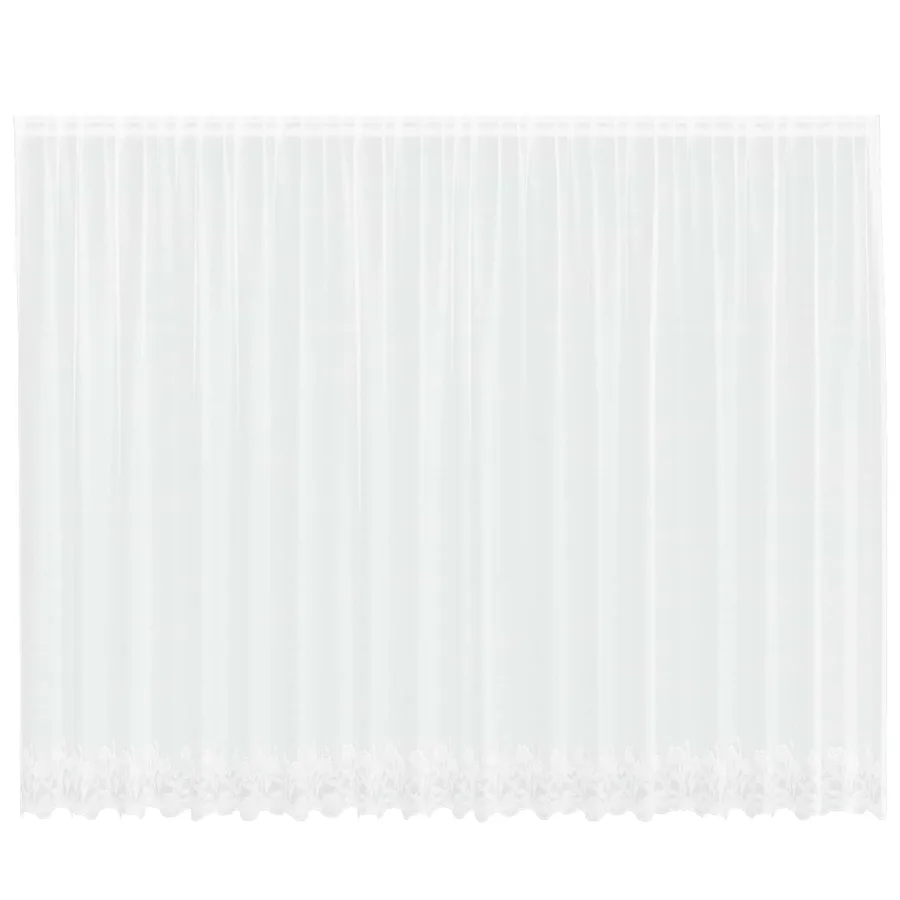 Rideau en Dentelle Floral Blanc 240 x 500 cm Polyester - 2