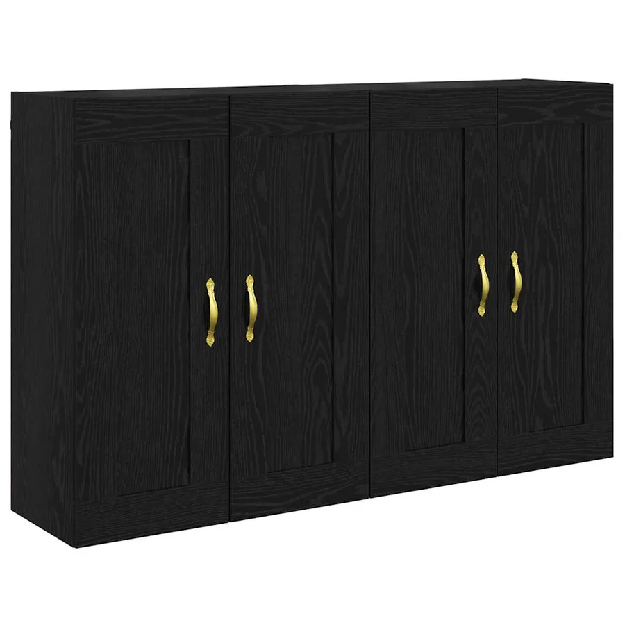 Meuble mural Montage mural 2 pcs Chêne noir 69,5 x 34 x 90 cm - 5