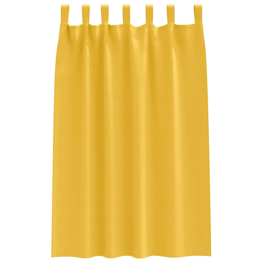 Rideaux occultants avec anneaux 2 pcs Jaune moutarde - 4