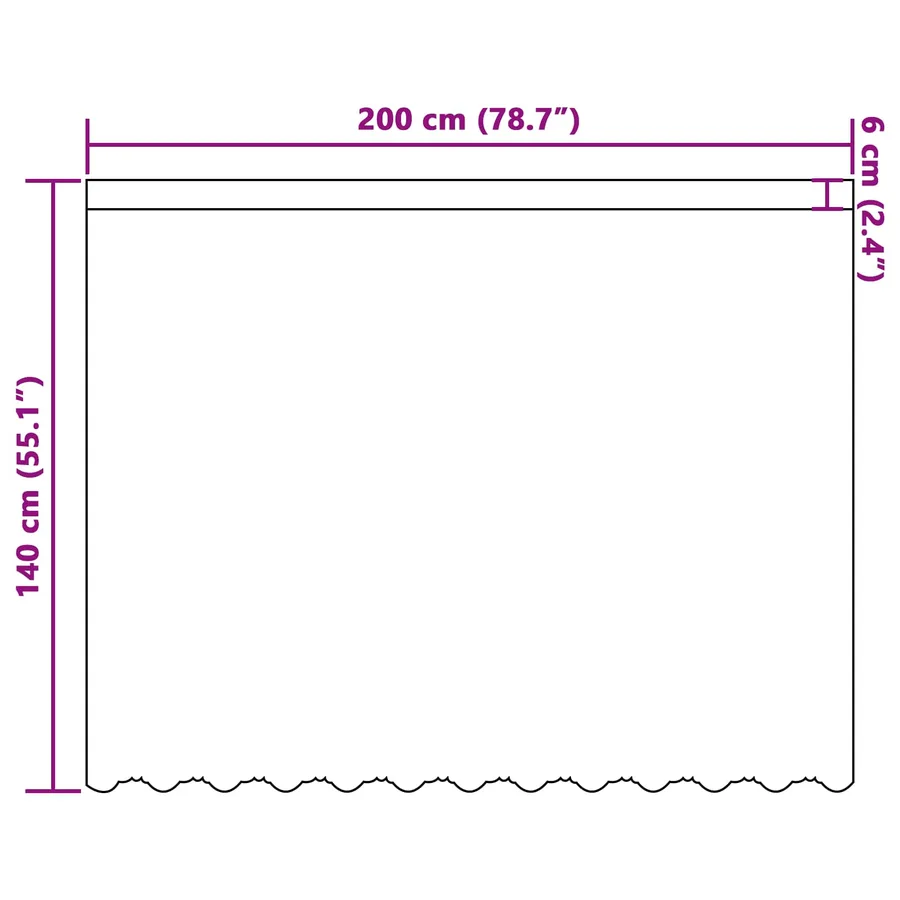 Rideau en Dentelle Floral Blanc 140 x 200 cm Polyester - 8
