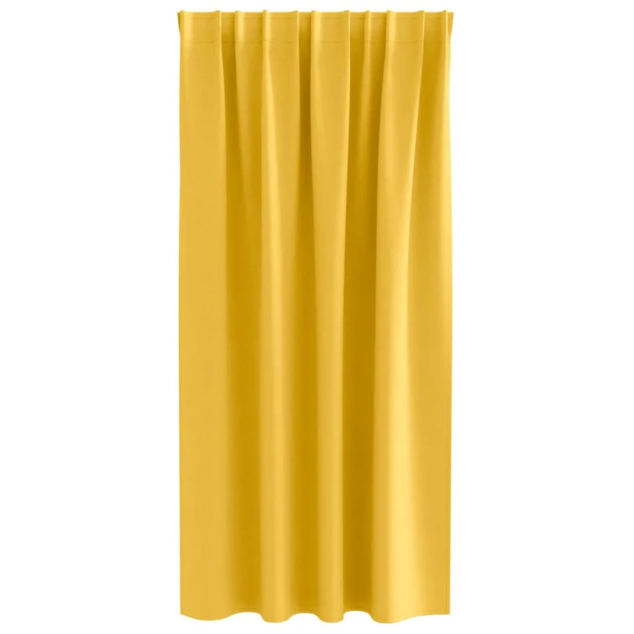 Rideaux occultants avec anneaux 2 pcs Jaune moutarde - 4