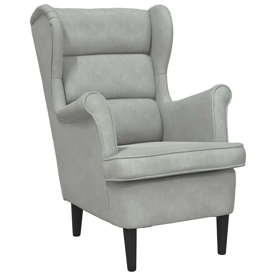 fauteuil Gris clair Velours - 2