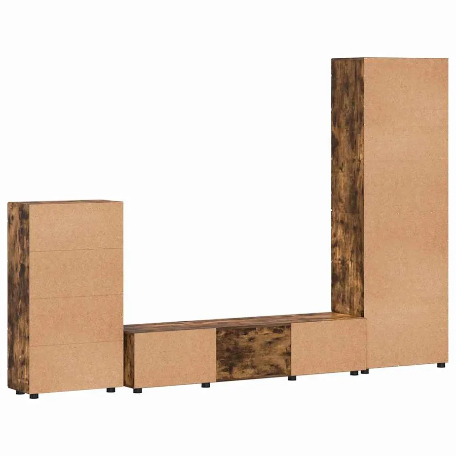 Ensemble meuble TV FLORIN 3 pcs Chêne fumé Bois d'ingénierie - 8