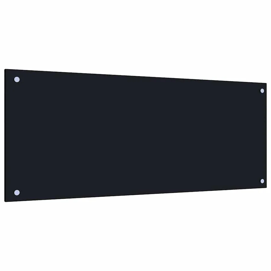 Crédence de cuisine 2 pcs Noir 100 x 40 cm verre trempé - 3