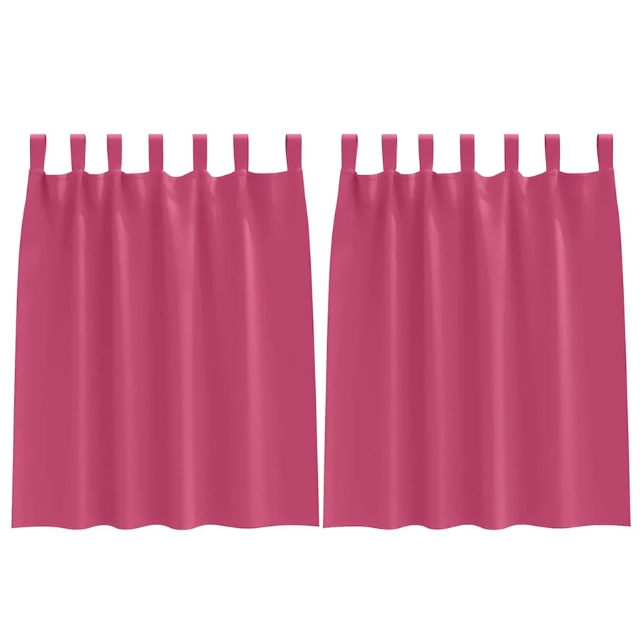 Rideaux occultants avec anneaux 2 pcs Rose vif 140 x 140 cm - 2