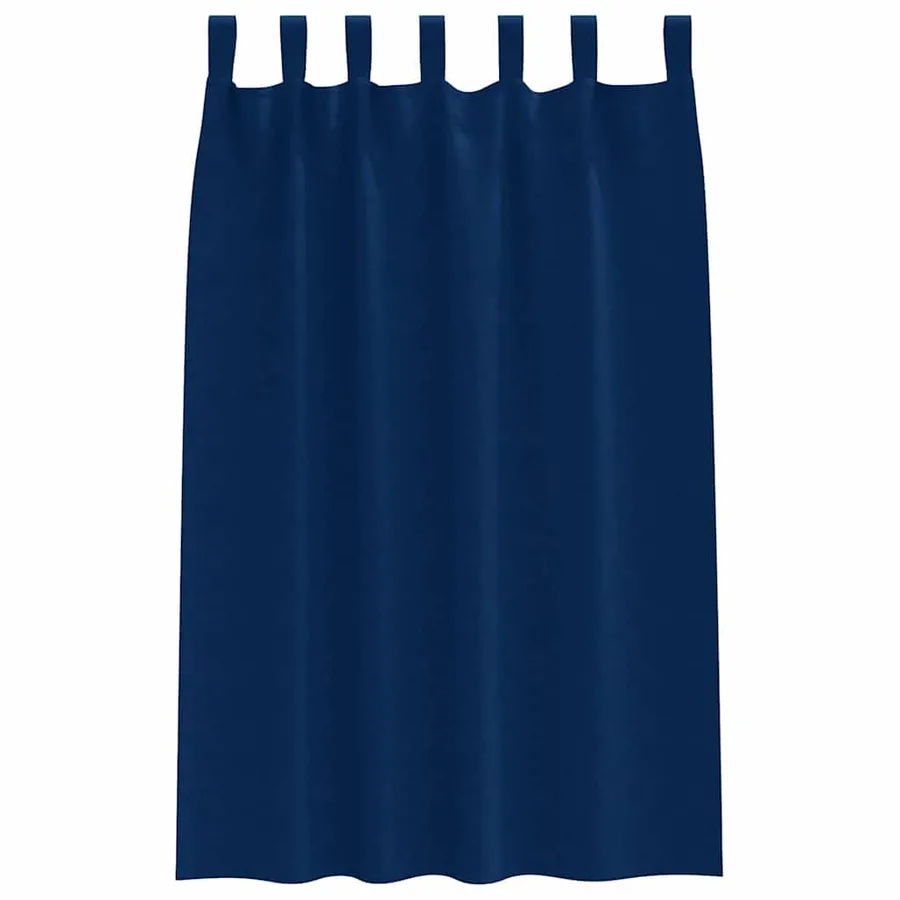 Rideaux occultants avec anneaux 2 pcs Bleu foncé 175 x 140 cm - 4