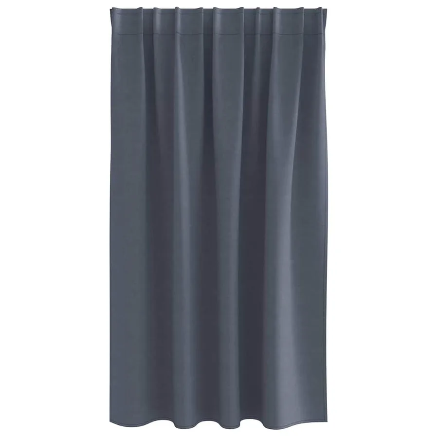 Rideaux occultants avec anneaux 2 pcs Anthracite 140 x 140 cm - 4