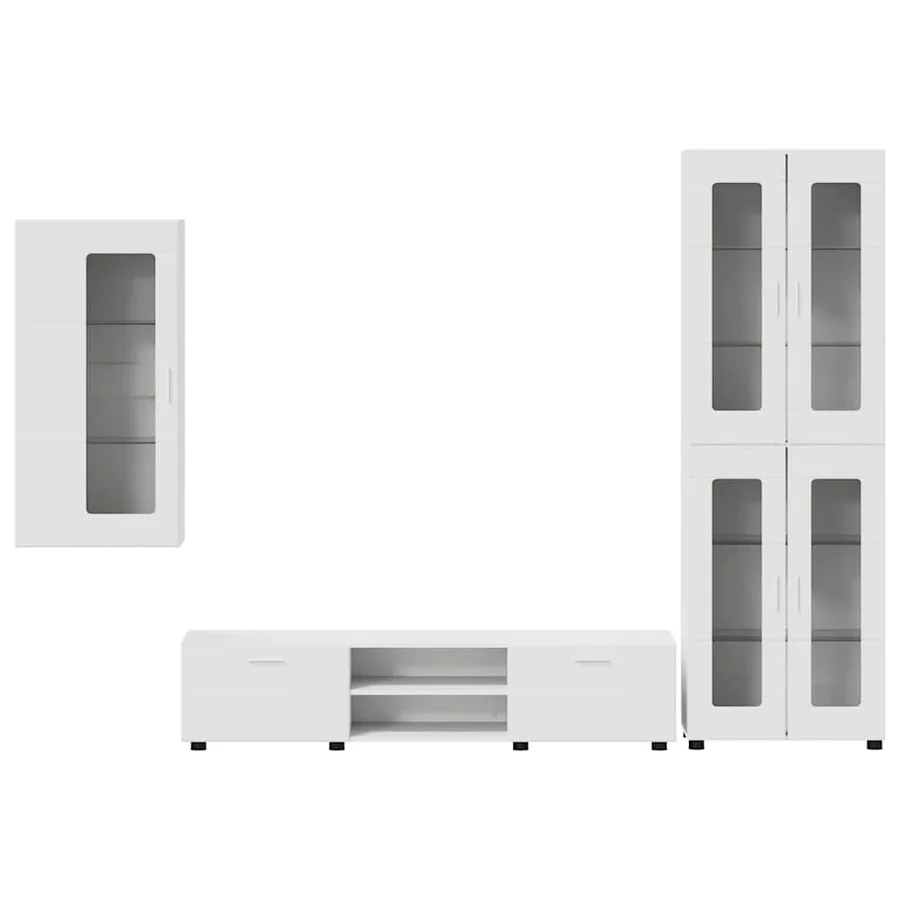 Ensemble meuble TV FLORIN 3 pcs Blanc Bois d'ingénierie - 9