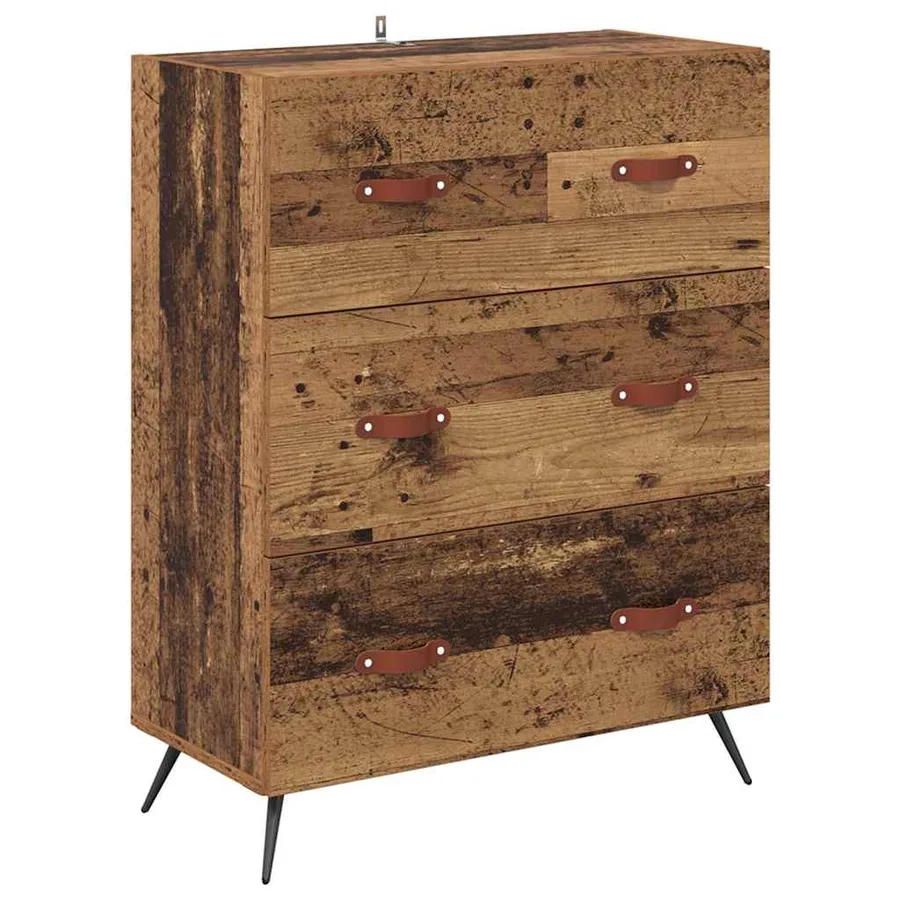 Buffet avec étagère 2 pcs Bois ancien Bois d'ingénierie - 6