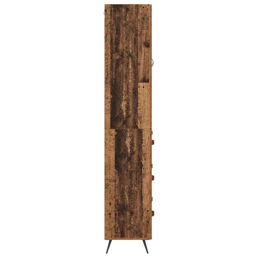 Buffet avec étagère 2 pcs Bois ancien Bois d'ingénierie - 9