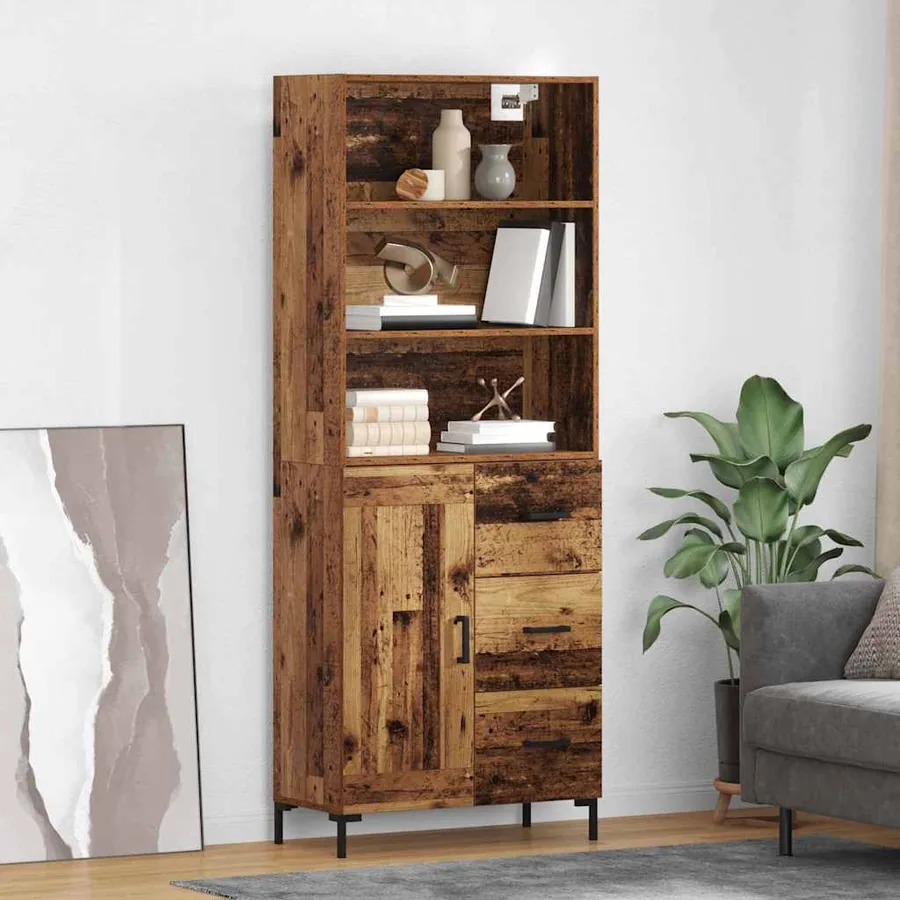 Haut Armoire Bois ancien 69,5 x 34 x 180 cm Bois d'ingénierie