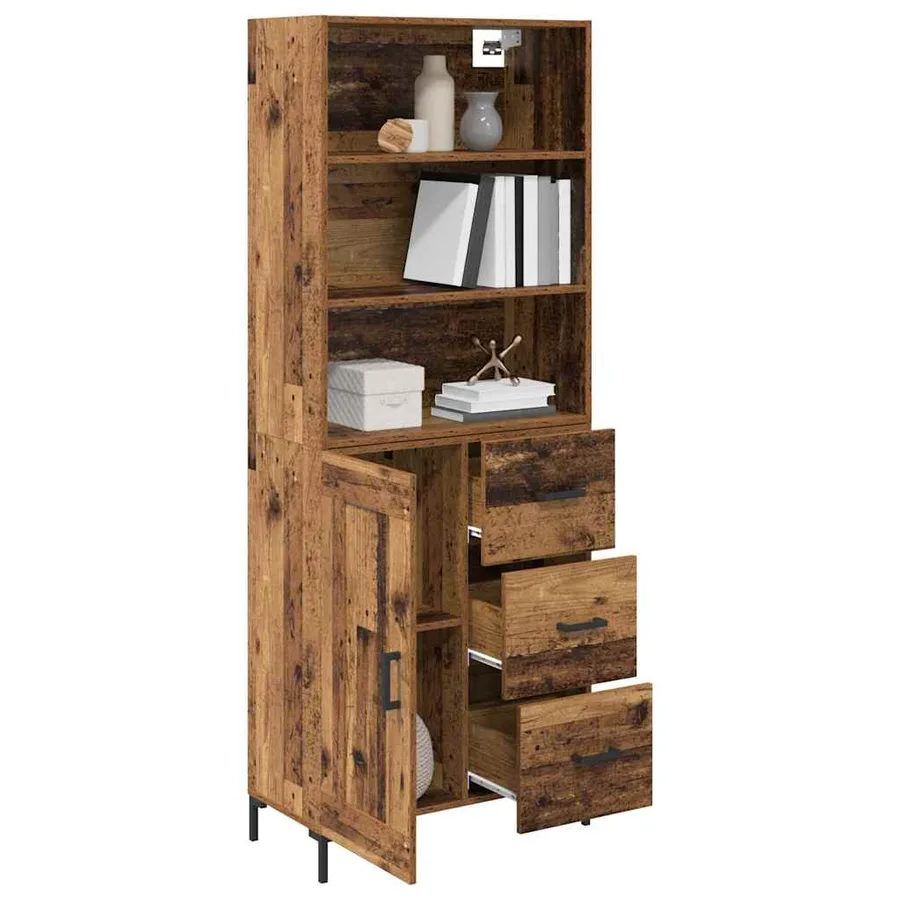 Haut Armoire Bois ancien 69,5 x 34 x 180 cm Bois d'ingénierie - 3