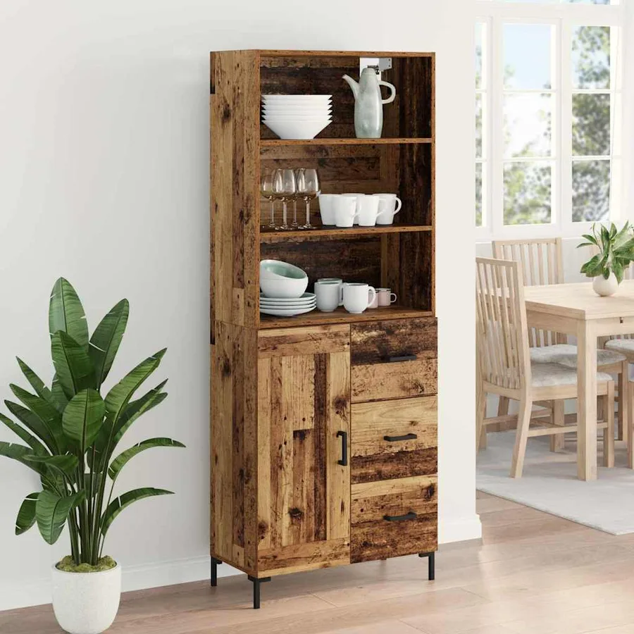 Haut Armoire Bois ancien 69,5 x 34 x 180 cm Bois d'ingénierie - 4