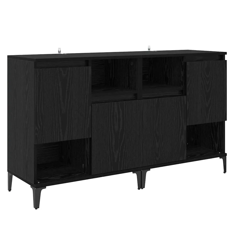 Buffets 2 pcs Chêne noir 60 x 35 x 70 cm Bois d'ingénierie - 5