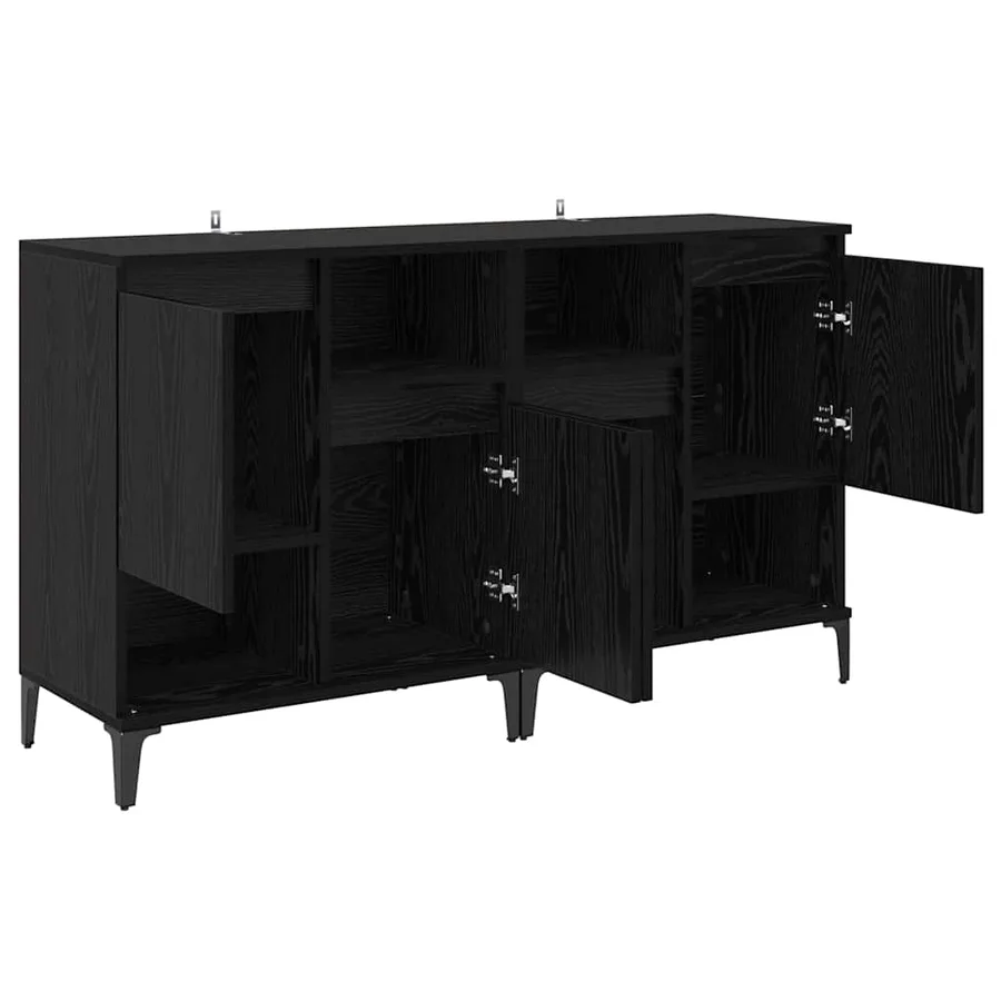 Buffets 2 pcs Chêne noir 60 x 35 x 70 cm Bois d'ingénierie - 6