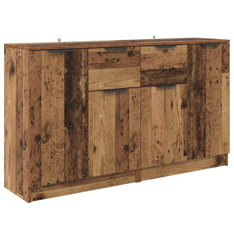 Buffets 2 pcs Bois Ancien 60 x 30 x 70 cm Bois d'ingénierie - 5
