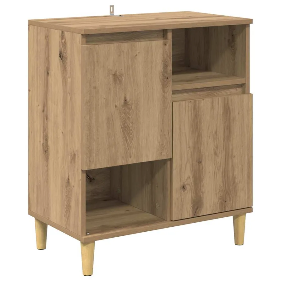 Buffets 2 pcs Chêne artisanal 60 x 35 x 70 cm Bois d'ingénierie - 7