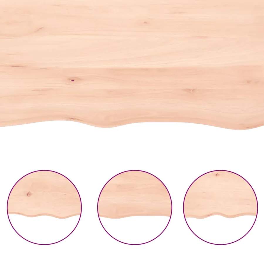 Étagère murale 60x60x(2-6) cm bois de chêne massif non traité - 6