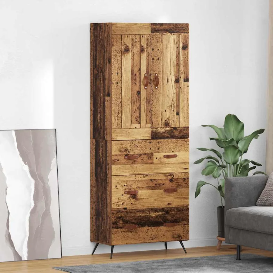 Haut Armoire Bois Ancien 69,5 x 34 x 180 cm Bois d'ingénierie