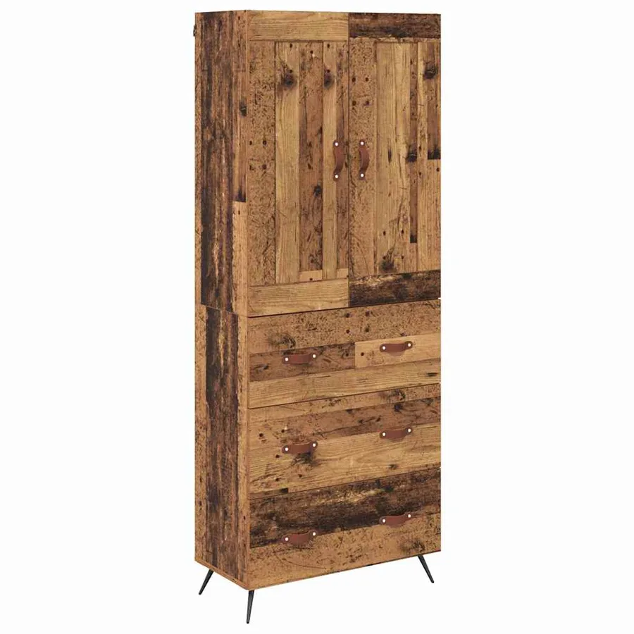 Haut Armoire Bois Ancien 69,5 x 34 x 180 cm Bois d'ingénierie - 2