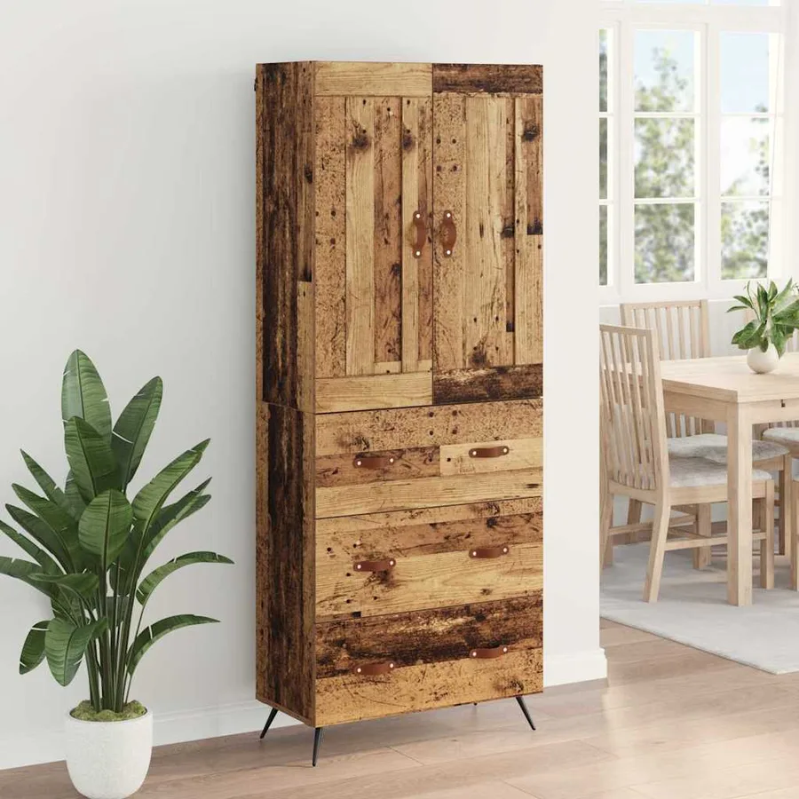 Haut Armoire Bois Ancien 69,5 x 34 x 180 cm Bois d'ingénierie - 4