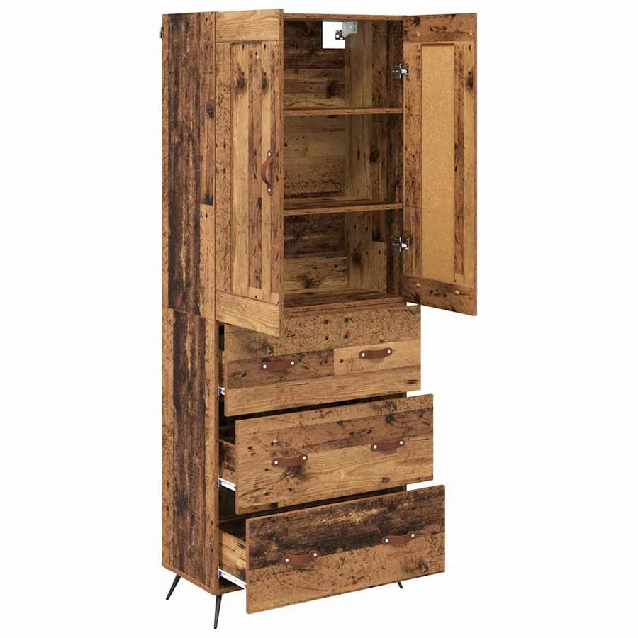 Haut Armoire Bois Ancien 69,5 x 34 x 180 cm Bois d'ingénierie - 5