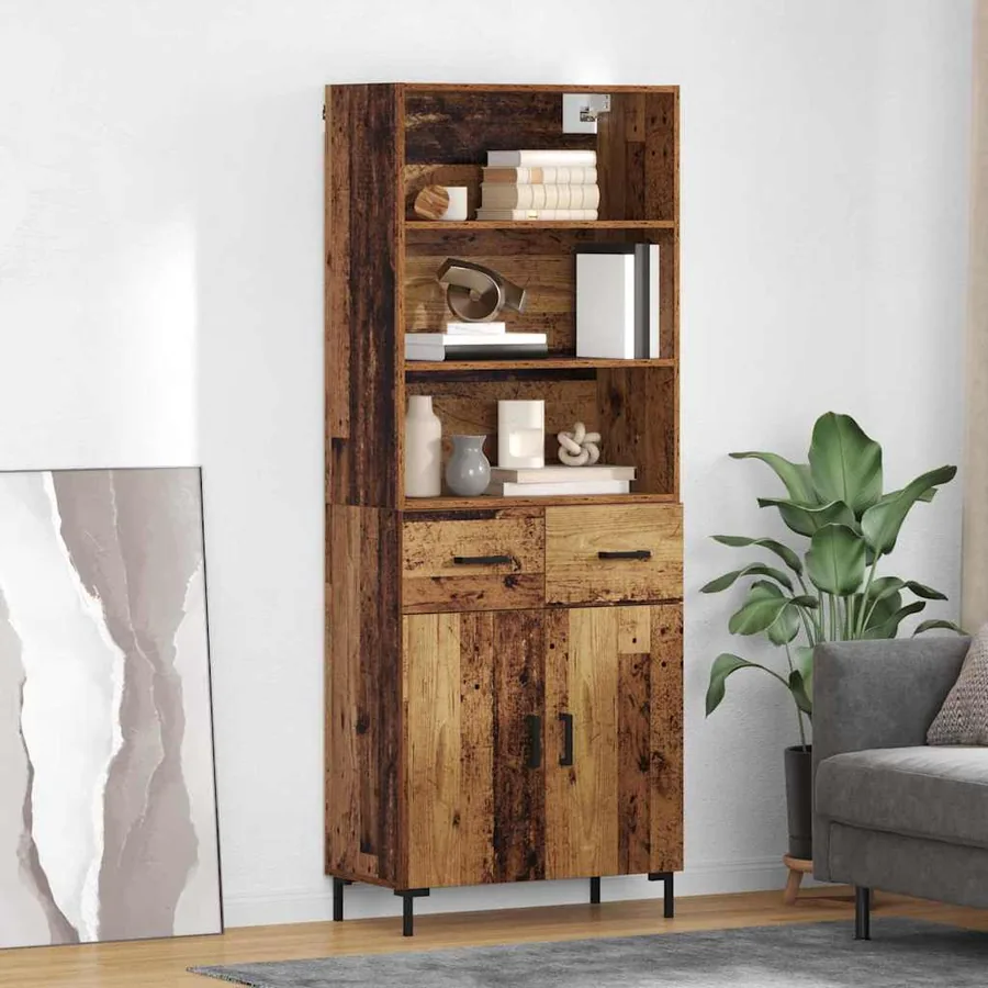 Haut Armoire Bois ancien 69,5 x 34 x 180 cm Bois d'ingénierie