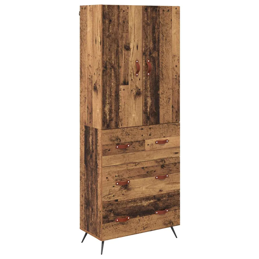 Haut Armoire Bois Ancien 69,5 x 34 x 180 cm Bois d'ingénierie - 2