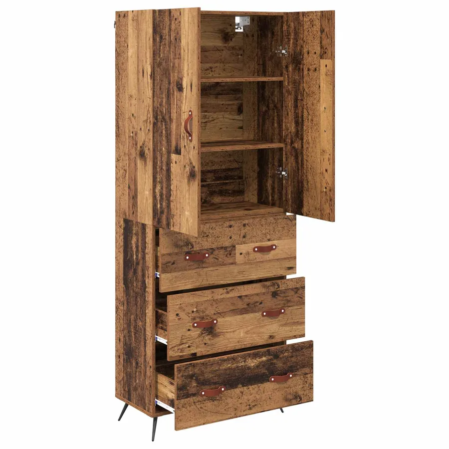 Haut Armoire Bois Ancien 69,5 x 34 x 180 cm Bois d'ingénierie - 5