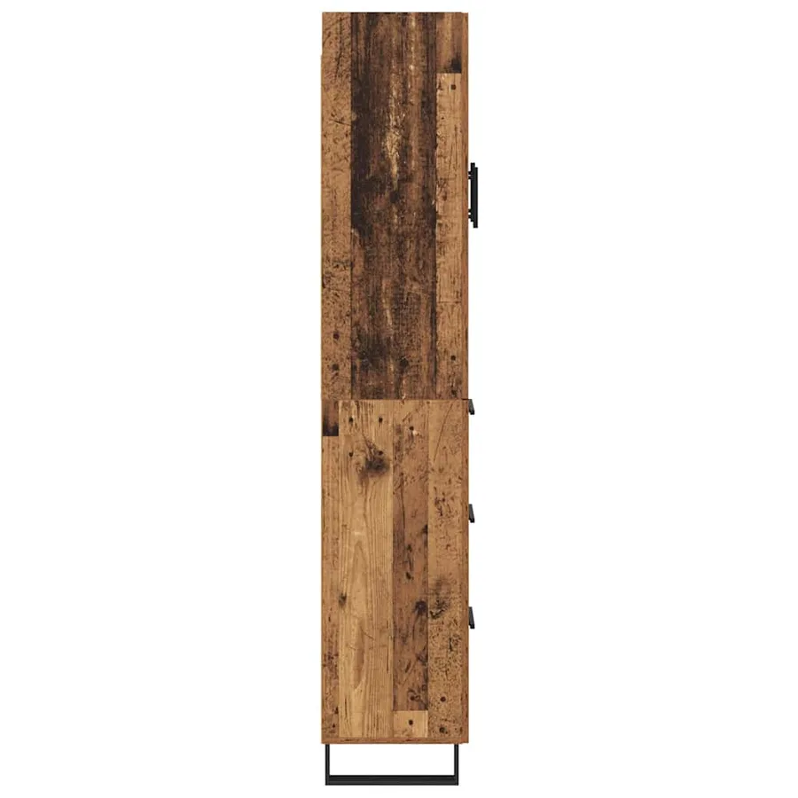 Haut Armoire avec tiroir 2 pcs Bois Ancien 69,5 x 34 x 180 cm - 9