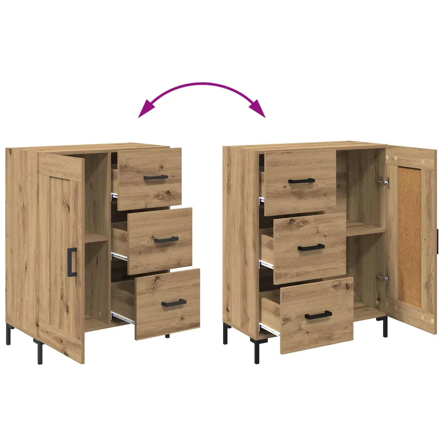 Haut Armoire Chêne artisanal 69,5 x 34 x 180 cm - 13