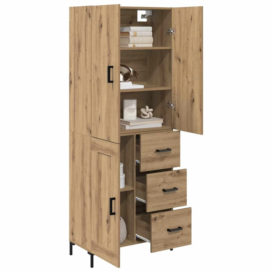 Haut Armoire Chêne artisanal 69,5 x 34 x 180 cm - 3