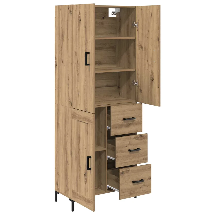Haut Armoire Chêne artisanal 69,5 x 34 x 180 cm - 5