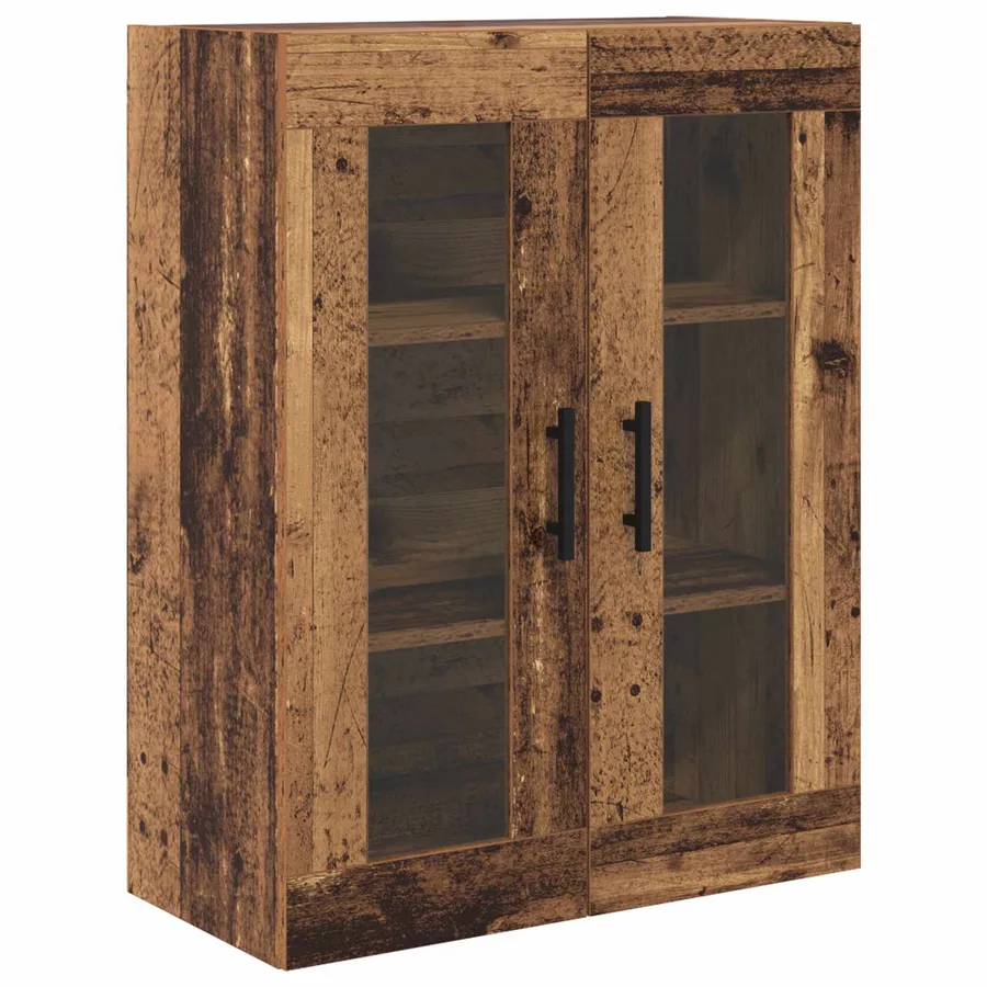 Haut Armoire avec tiroir 2 pcs Bois Ancien Bois d'ingénierie - 7