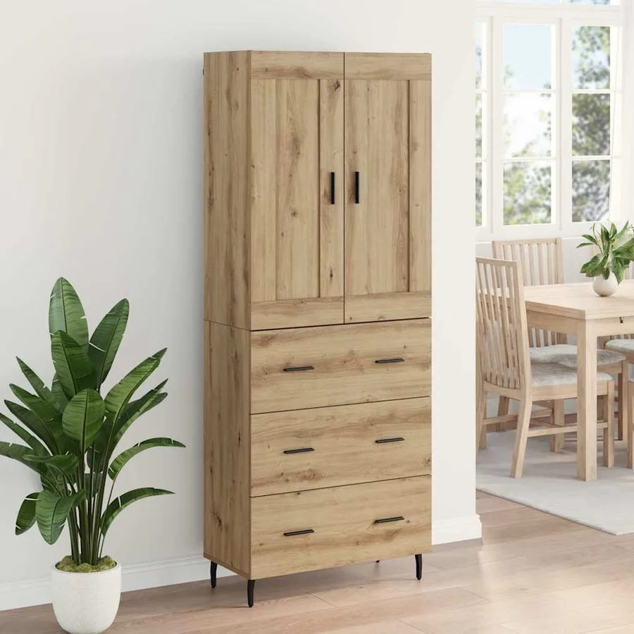Haut Armoire 2 pcs Chêne artisanal 69,5 x 34 x 180 cm - 4