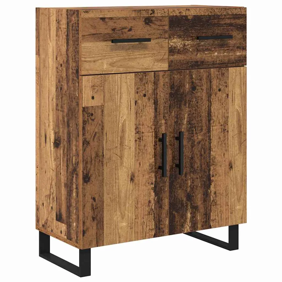 Haut Armoire avec tiroir 2 pcs Bois Ancien 69,5 x 34 x 180 cm - 6