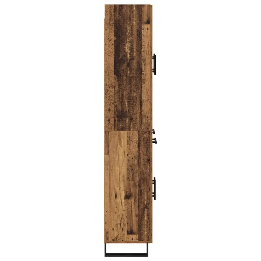 Haut Armoire avec tiroir 2 pcs Bois Ancien 69,5 x 34 x 180 cm - 9