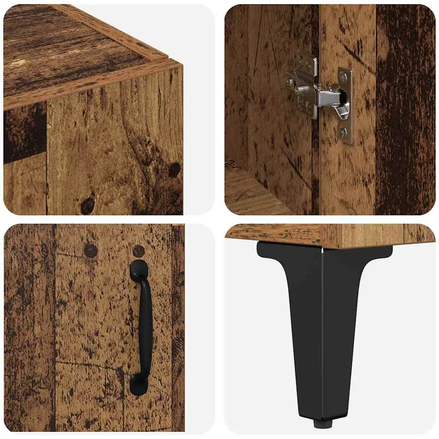 Haut Armoire Bois Ancien 69,5 x 34 x 180 cm Bois d'ingénierie - 11
