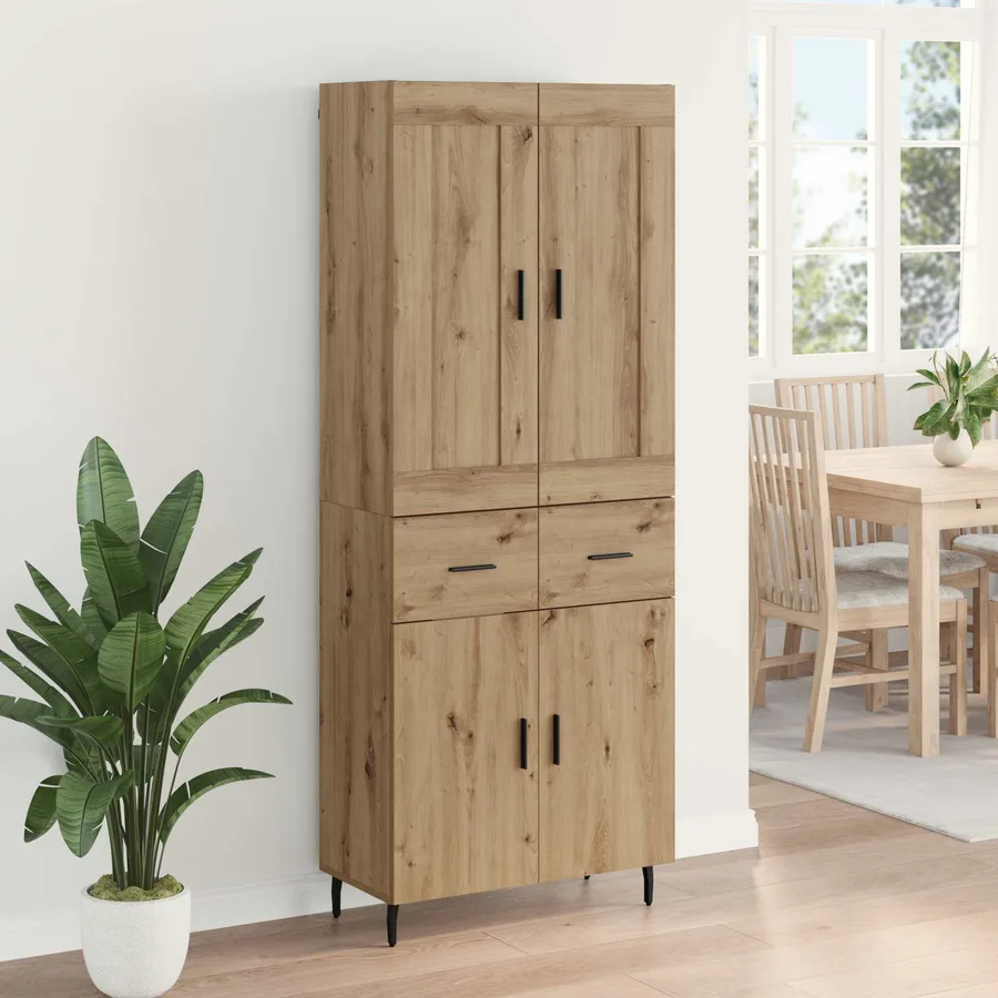 Haut Armoire 2 pcs Chêne artisanal 69,5 x 34 x 180 cm - 4