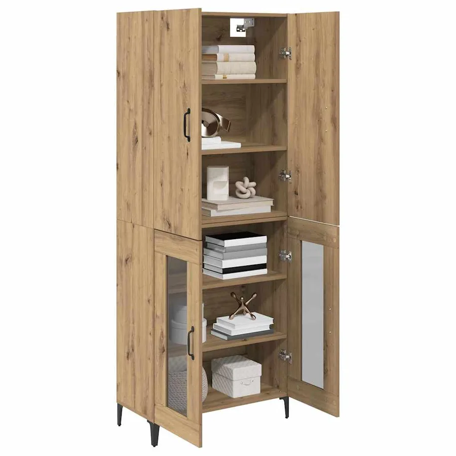 Haut Armoire Chêne artisanal 69,5 x 34 x 180 cm - 3