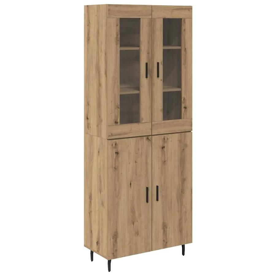 Haut Armoire 2 pcs Chêne artisanal 69,5 x 34 x 180 cm - 2