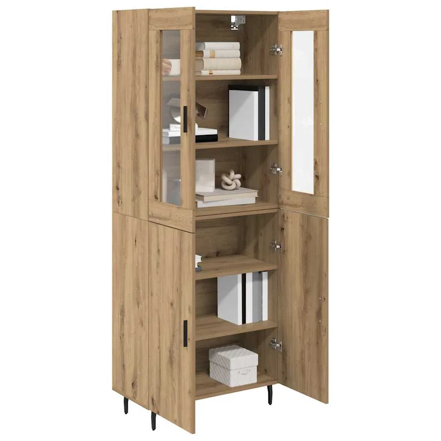 Haut Armoire 2 pcs Chêne artisanal 69,5 x 34 x 180 cm - 3