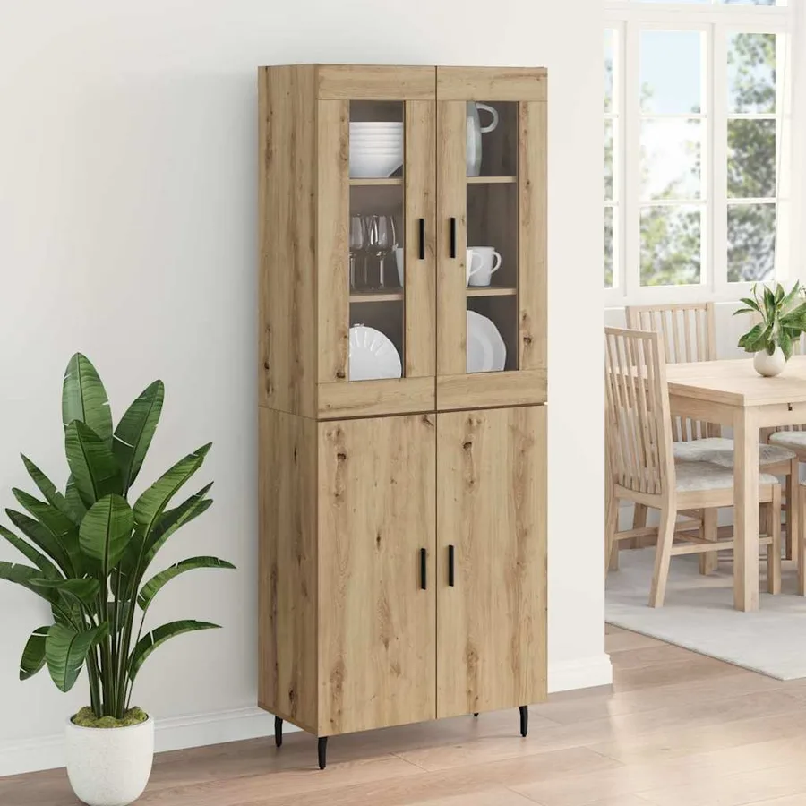 Haut Armoire 2 pcs Chêne artisanal 69,5 x 34 x 180 cm - 4