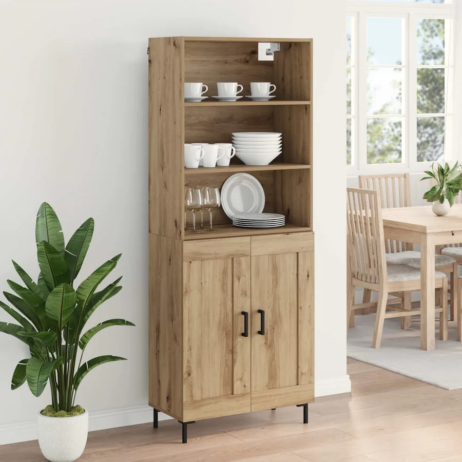 Haut Armoire Chêne artisanal 69,5 x 34 x 180 cm - 4