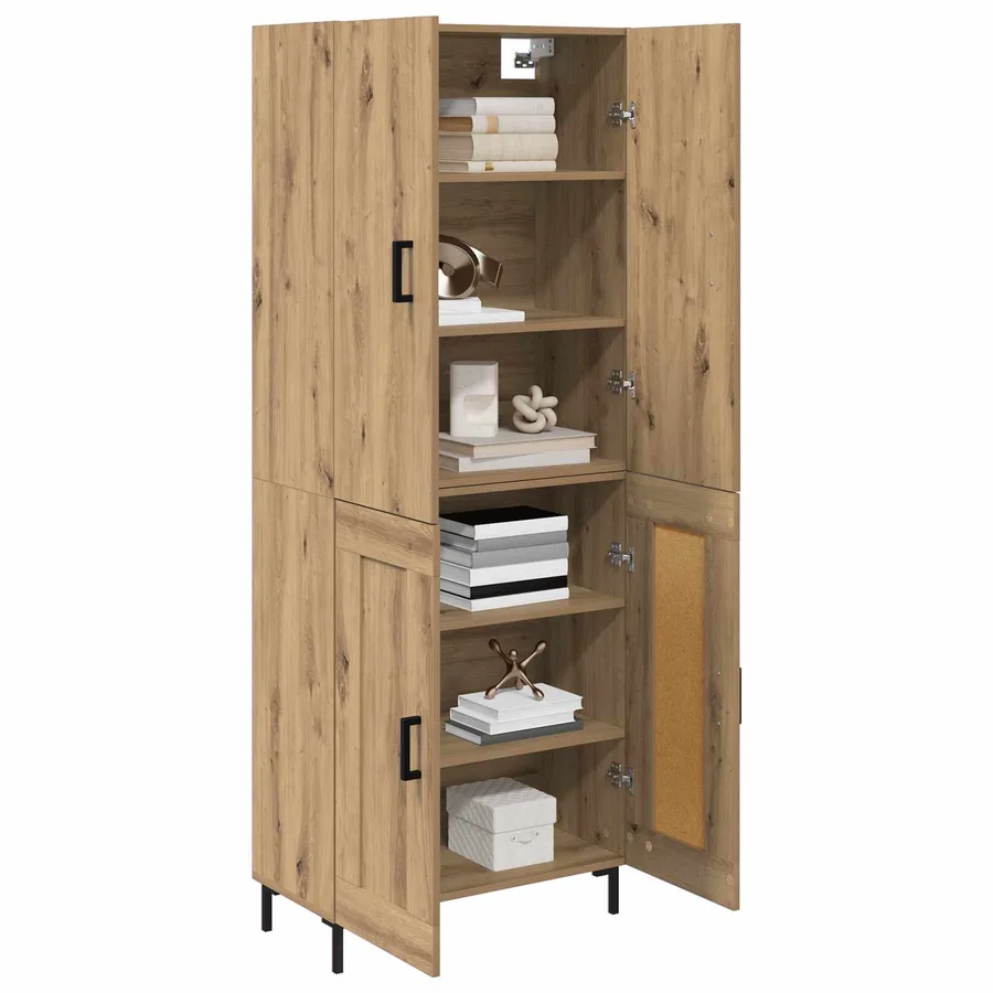 Haut Armoire Chêne artisanal 69,5 x 34 x 180 cm - 3