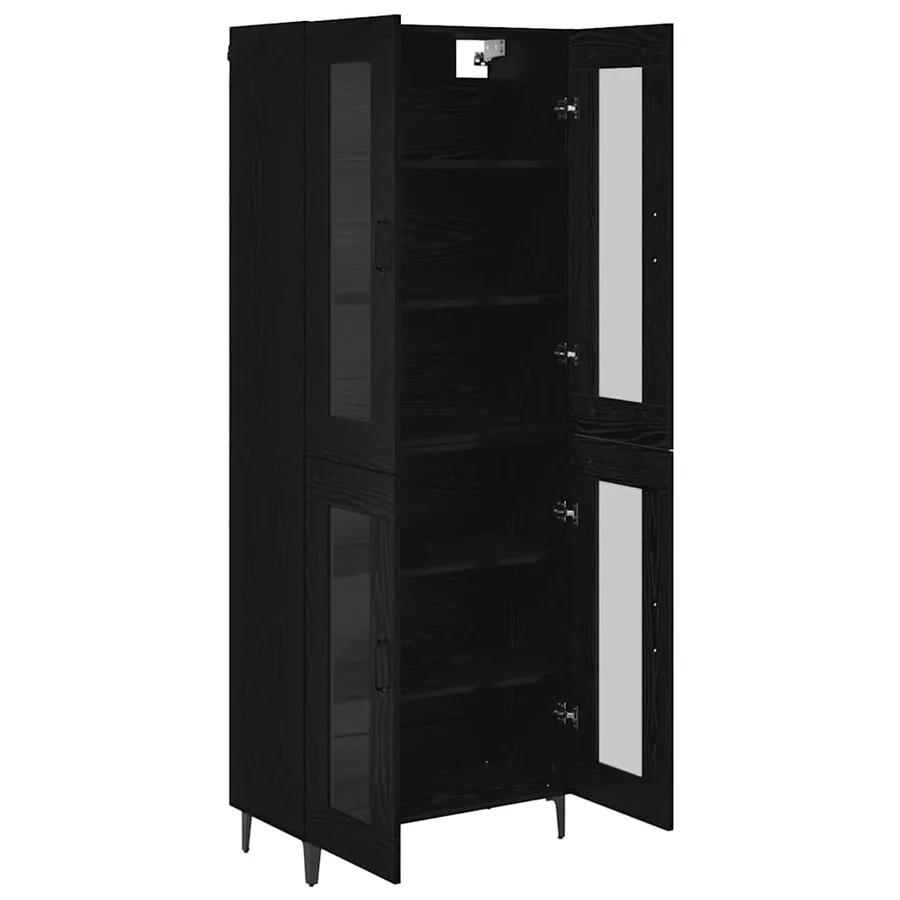 Haut Armoire Chêne noir 69,5 x 34 x 180 cm Bois d'ingénierie - 5