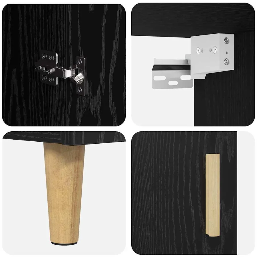 Haut Armoire Chêne noir 69,5 x 32,5 x 180 cm Bois d'ingénierie - 11