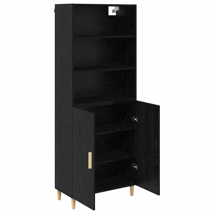 Haut Armoire Chêne noir 69,5 x 32,5 x 180 cm Bois d'ingénierie - 5