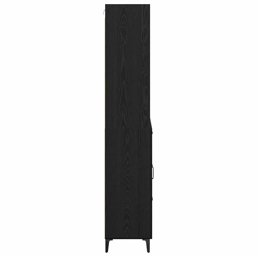 Haut Armoire Chêne noir 69,5 x 34 x 180 cm Bois d'ingénierie - 9