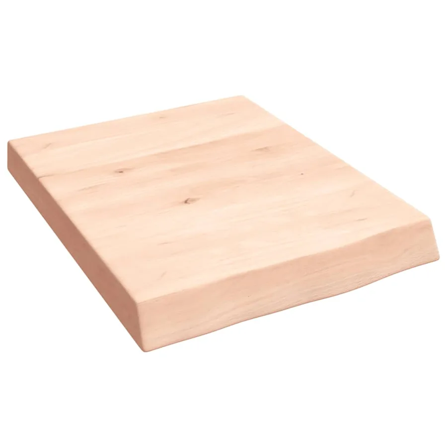Étagère murale 40x50x(2-6) cm bois de chêne massif non traité - 2